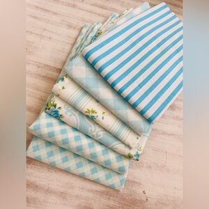 Floral vintage linens Fabric Bundle quilting sewing craft  bundle 1/2 yards